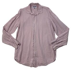 Love Brand & Co Shirt Mens XL Extra Large Foxglove Linen Button Up Long Sleeve
